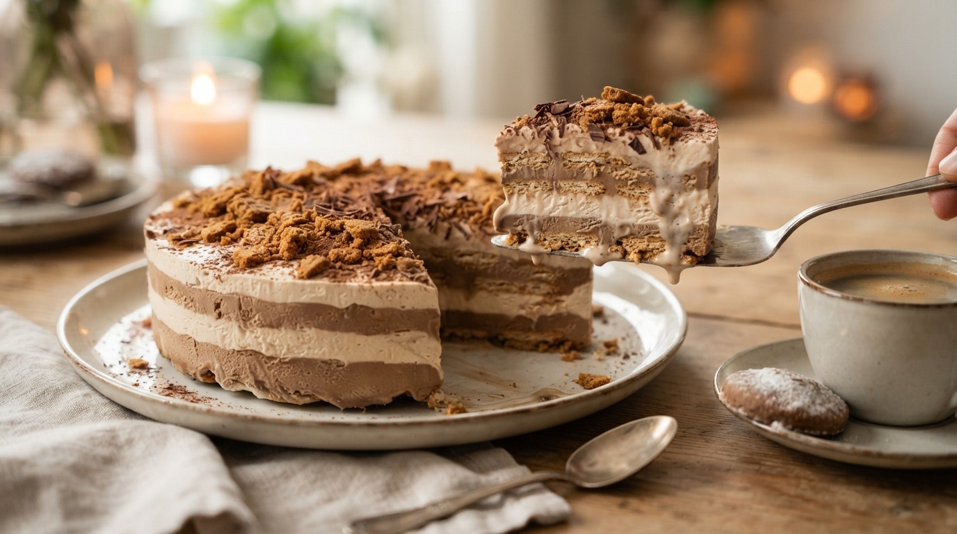 Mocca ijstaart
