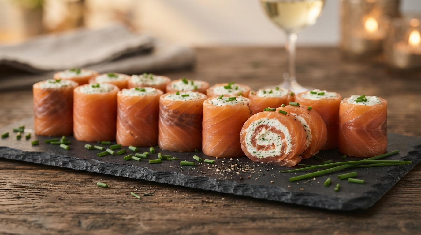 Monchou zalm rolletjes