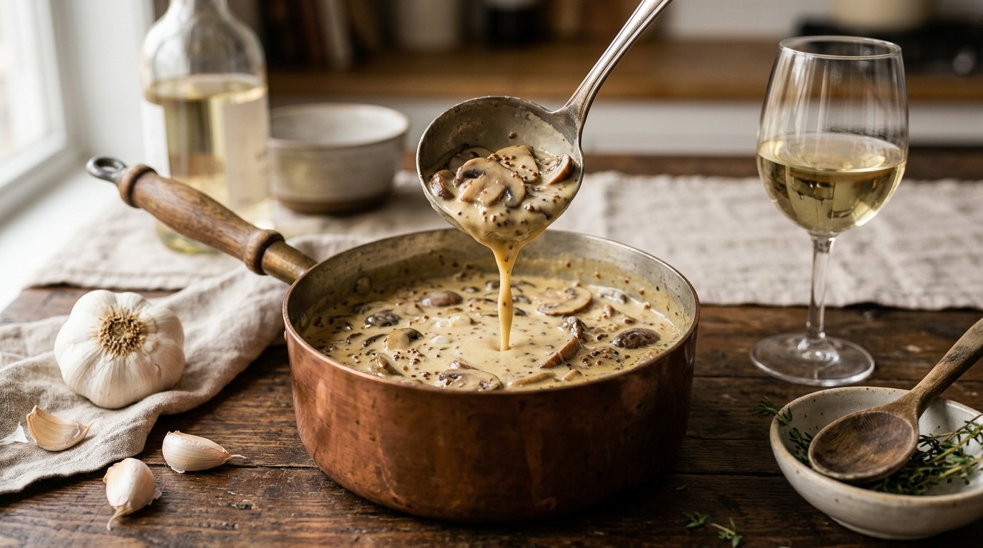Mosterd champignon saus
