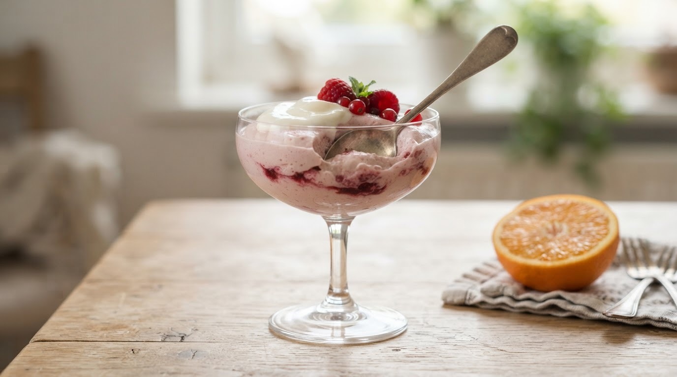 Mousse van rode vruchten