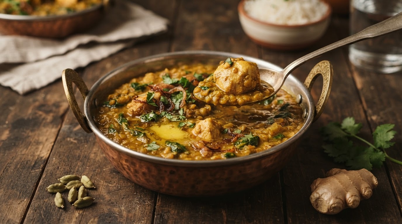 Murgh dhansak (kip met linzen)