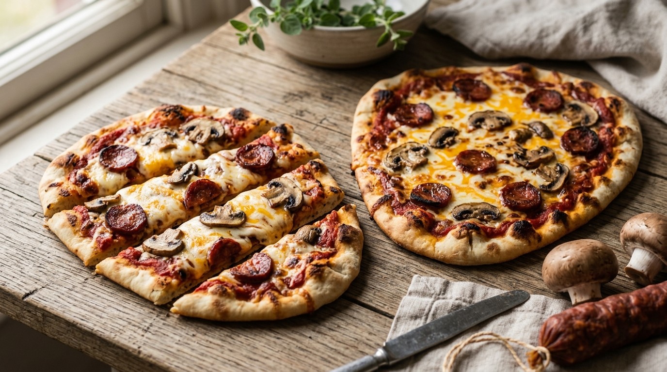 Naanbroodpizza