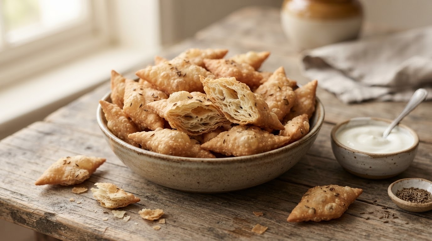 Namak Pare (hartig ongedesemd brood)
