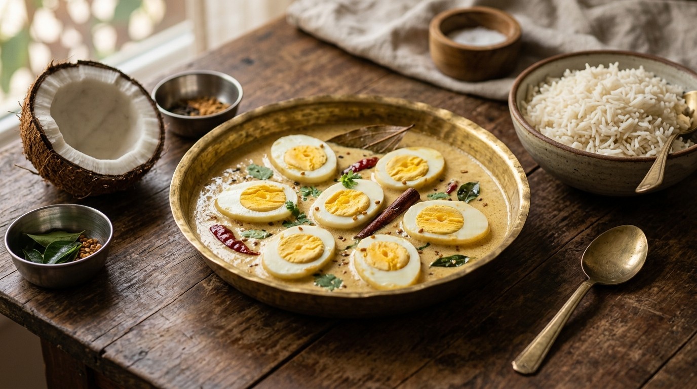Narial Anday (eier-kokoscurry)