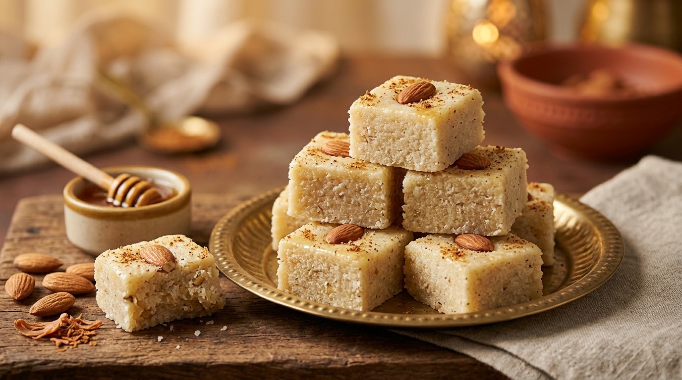 Narial ka Halwa (Kokosfondant)