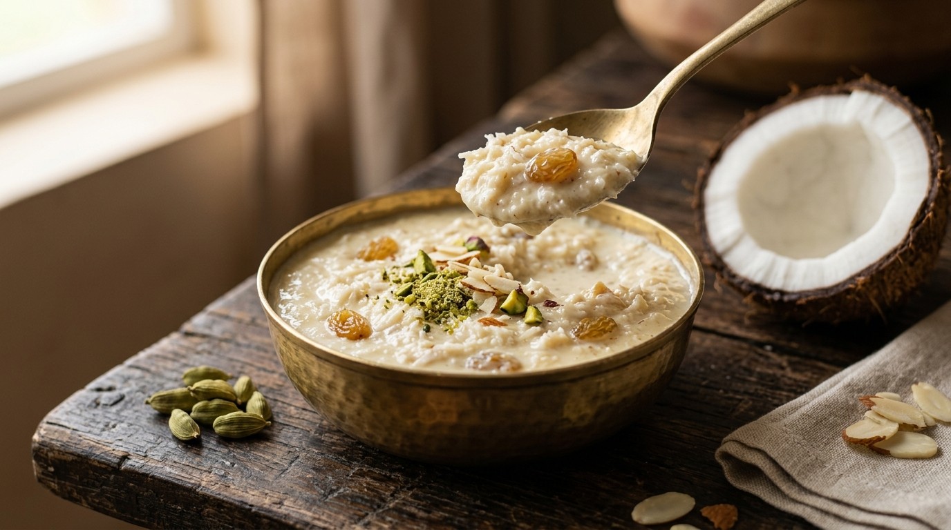 Nariyal kheer (kokospudding)