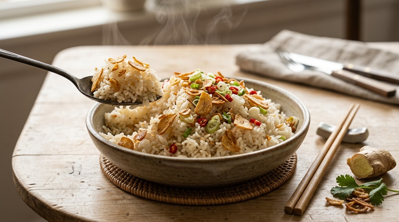 Nasi Bawang Putih (witte Knoflookrijst)