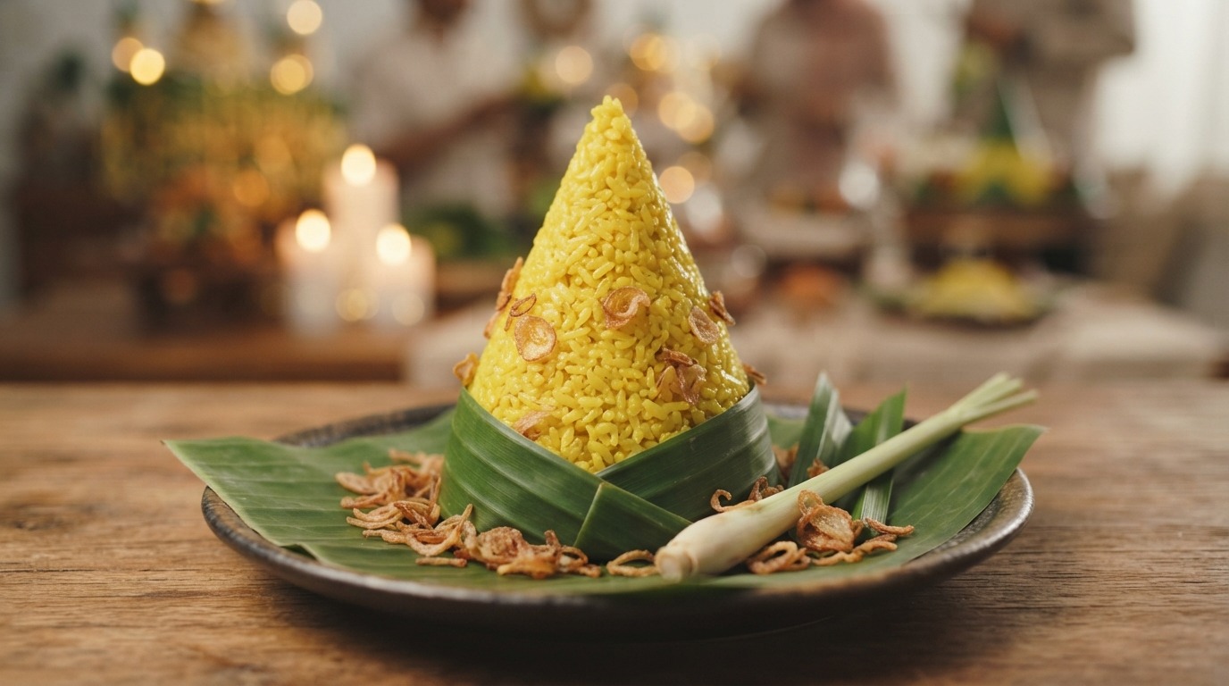 Nasi Koening, feestelijke gele rijst