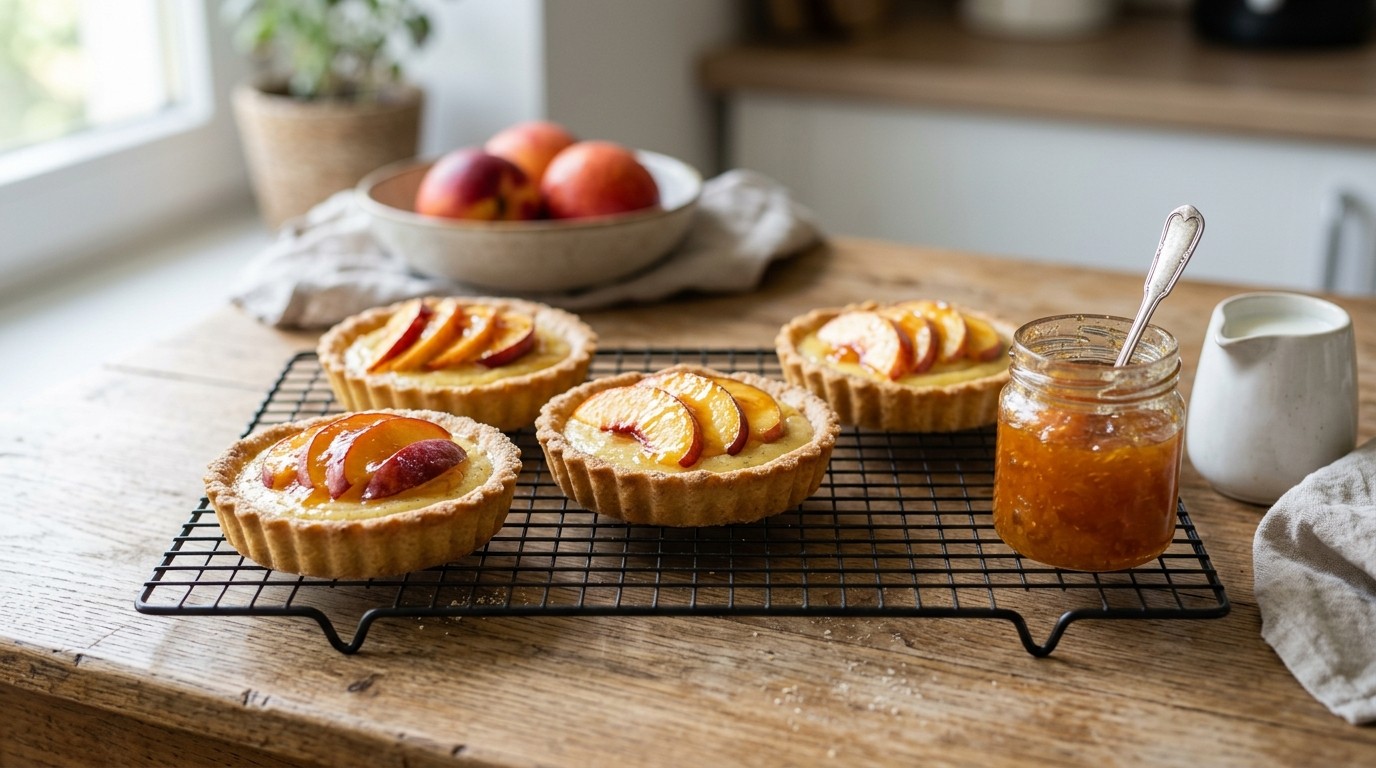 Nectarine-puddingtaartjes