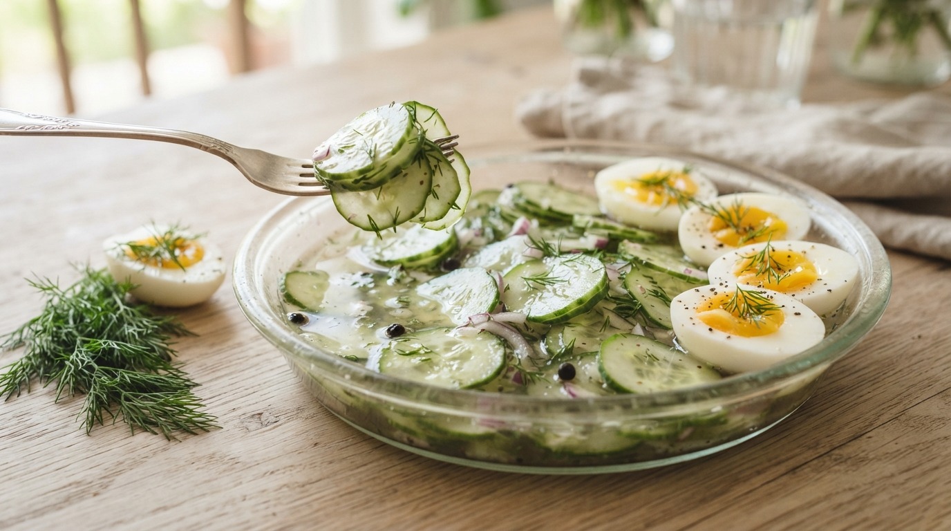 Noorse komkommersalade