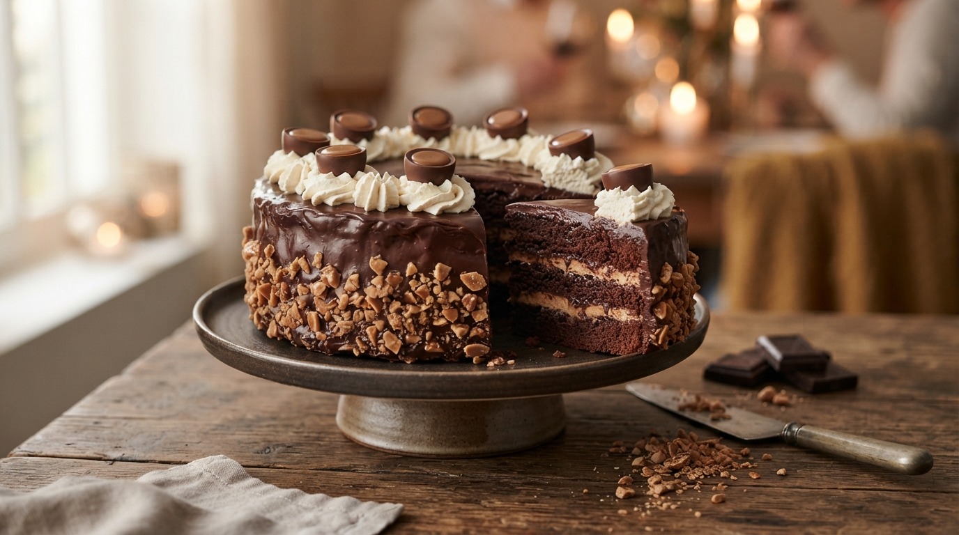 Nougat- chocoladetaart