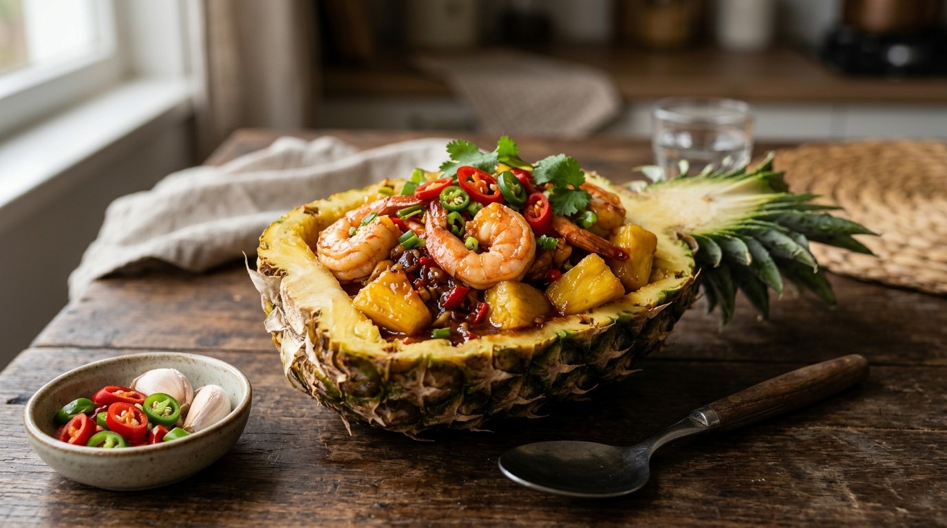 Oedang Ananas (ananas met Garnalen)