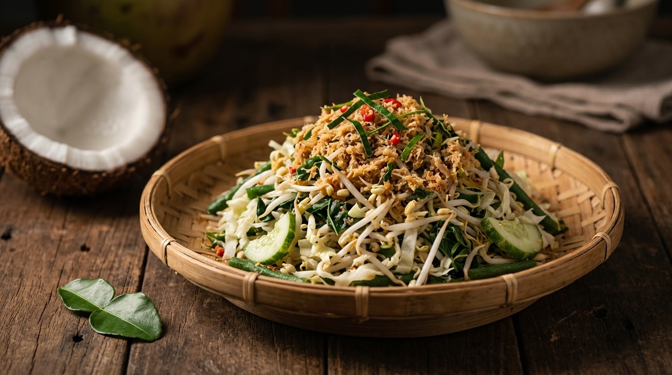 Oerap-oerap (groentesalade met Kokos)
