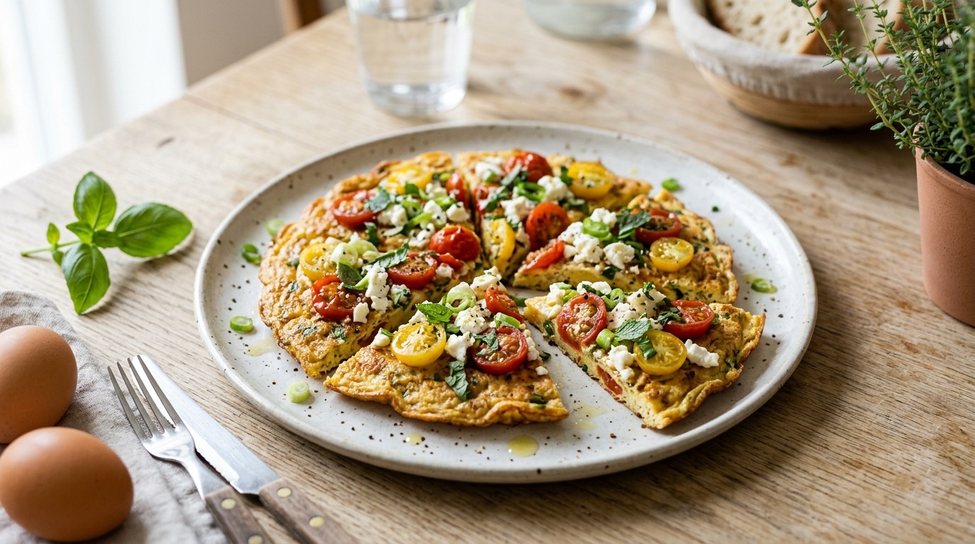 Omelet met Feta en Tomaten