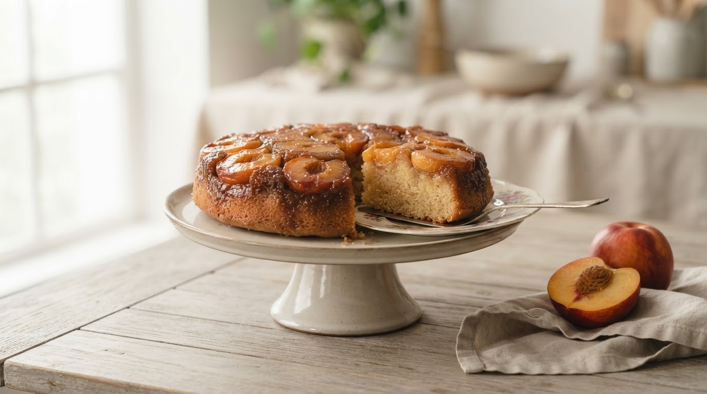 Omgekeerde nectarinecake