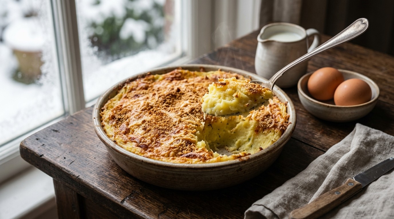 Omige Aardappelpuree met een Korstje