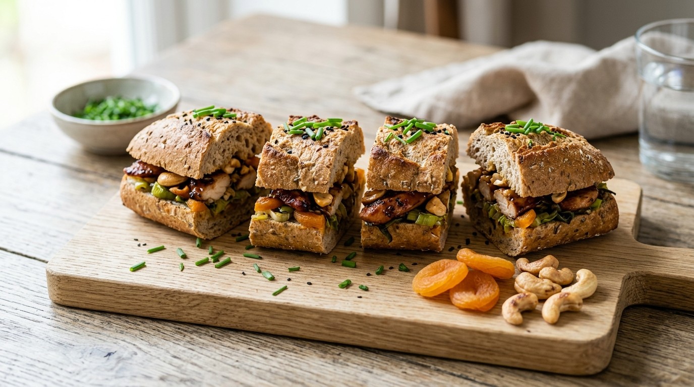 Oosters gevuld stokbrood met kip