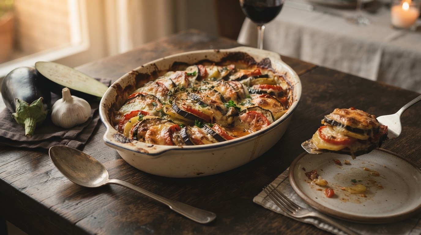 Ovenschotel met aubergine