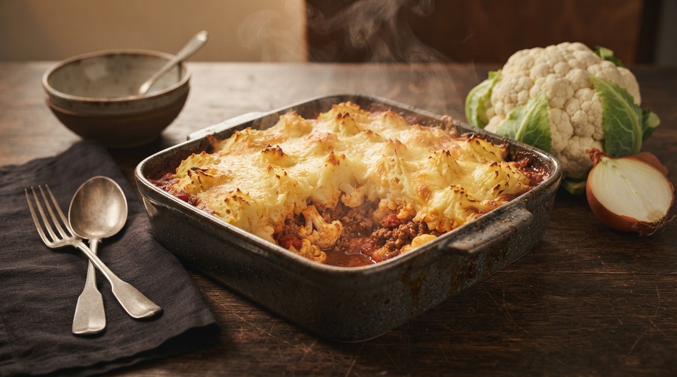 Ovenschotel met bloemkool & gehakt