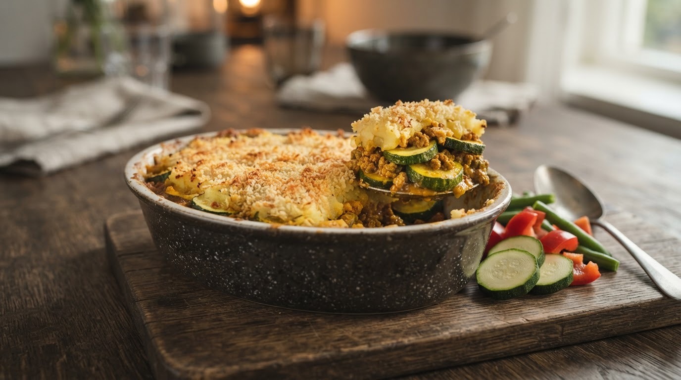 Ovenschotel met courgette en gehakt