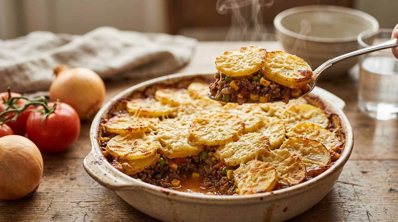 Ovenschotel met gehakt en aardappelen