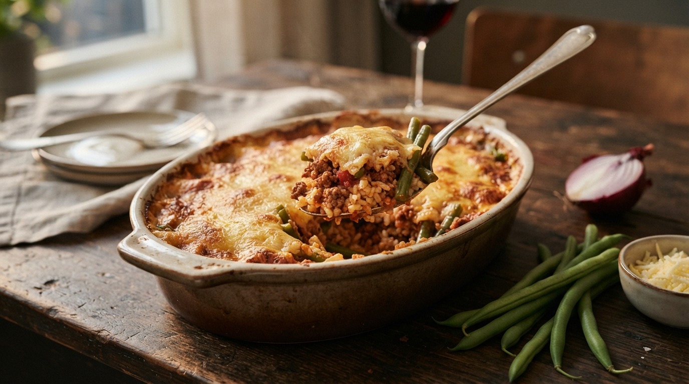 Ovenschotel met sperziebonen
