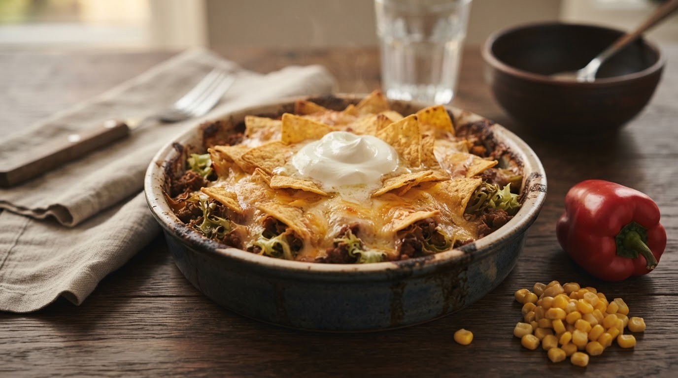 Ovenschotel met tortillachips en andijvie