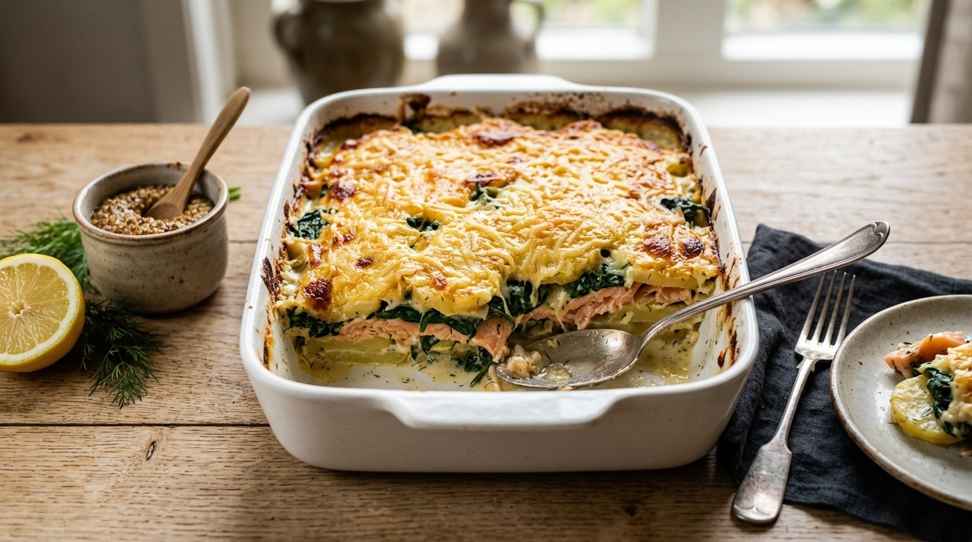 Ovenschotel met zalm