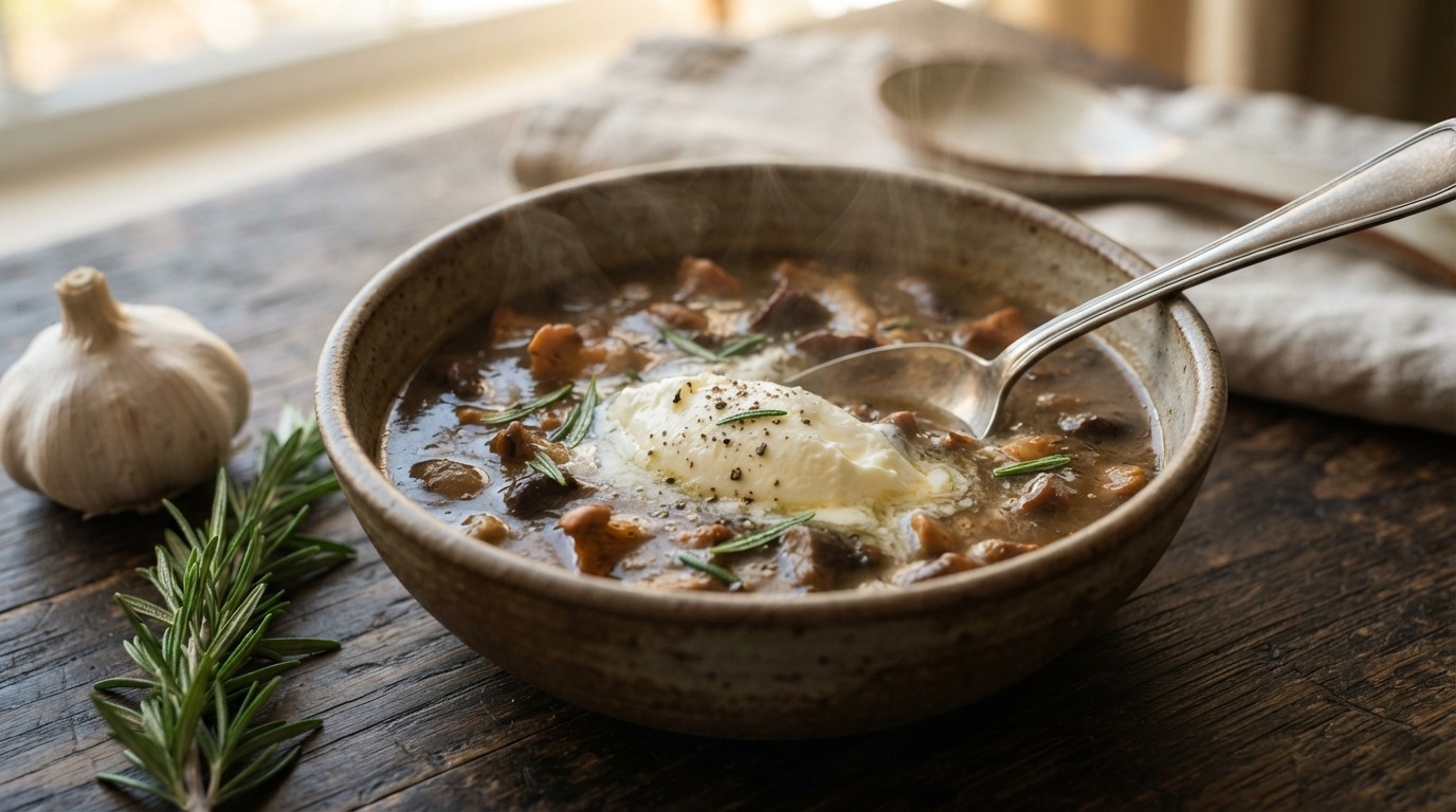 Paddestoelensoep met mascarpone