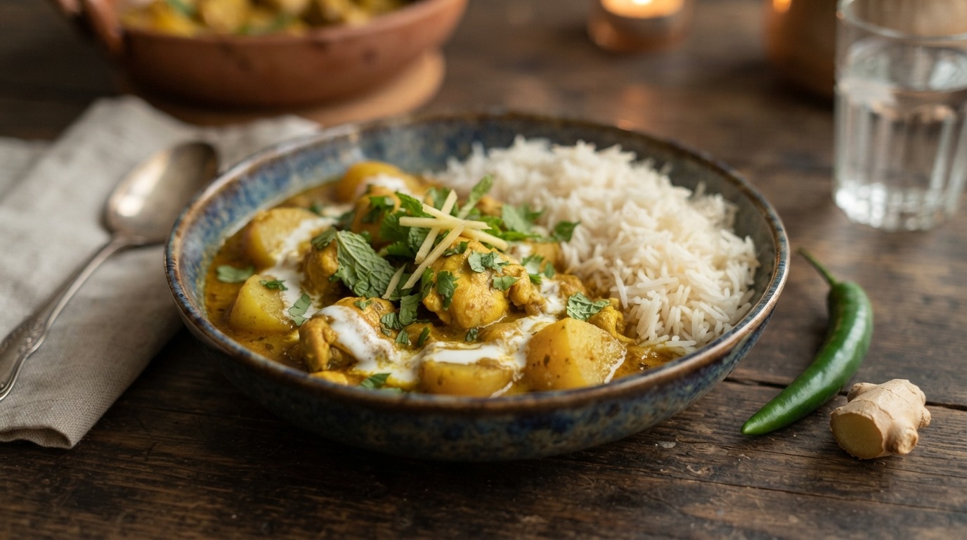 Pakistaanse curry met rijst