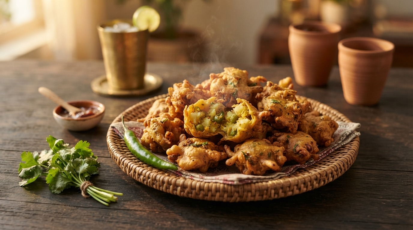 Pakora's van aardappel