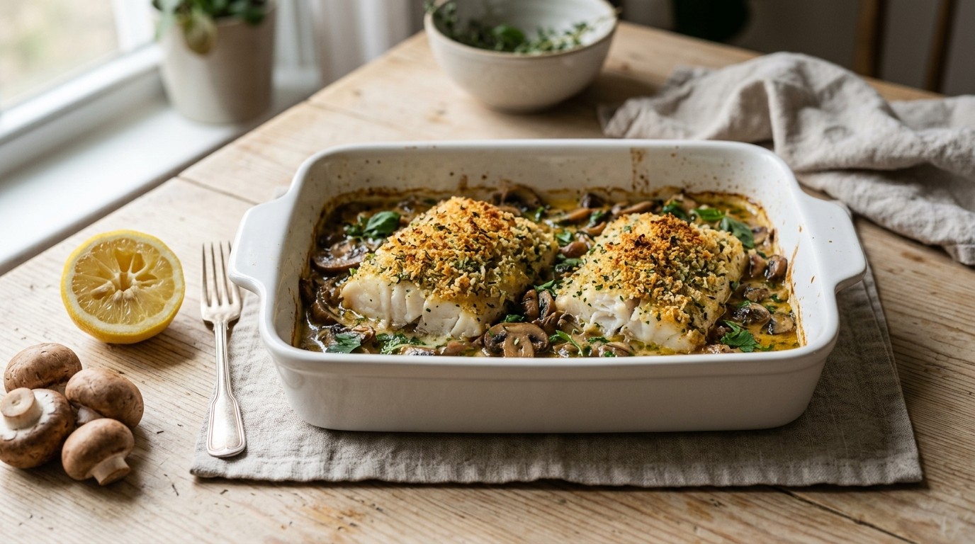 Pangafilet met Champignonkruidensaus