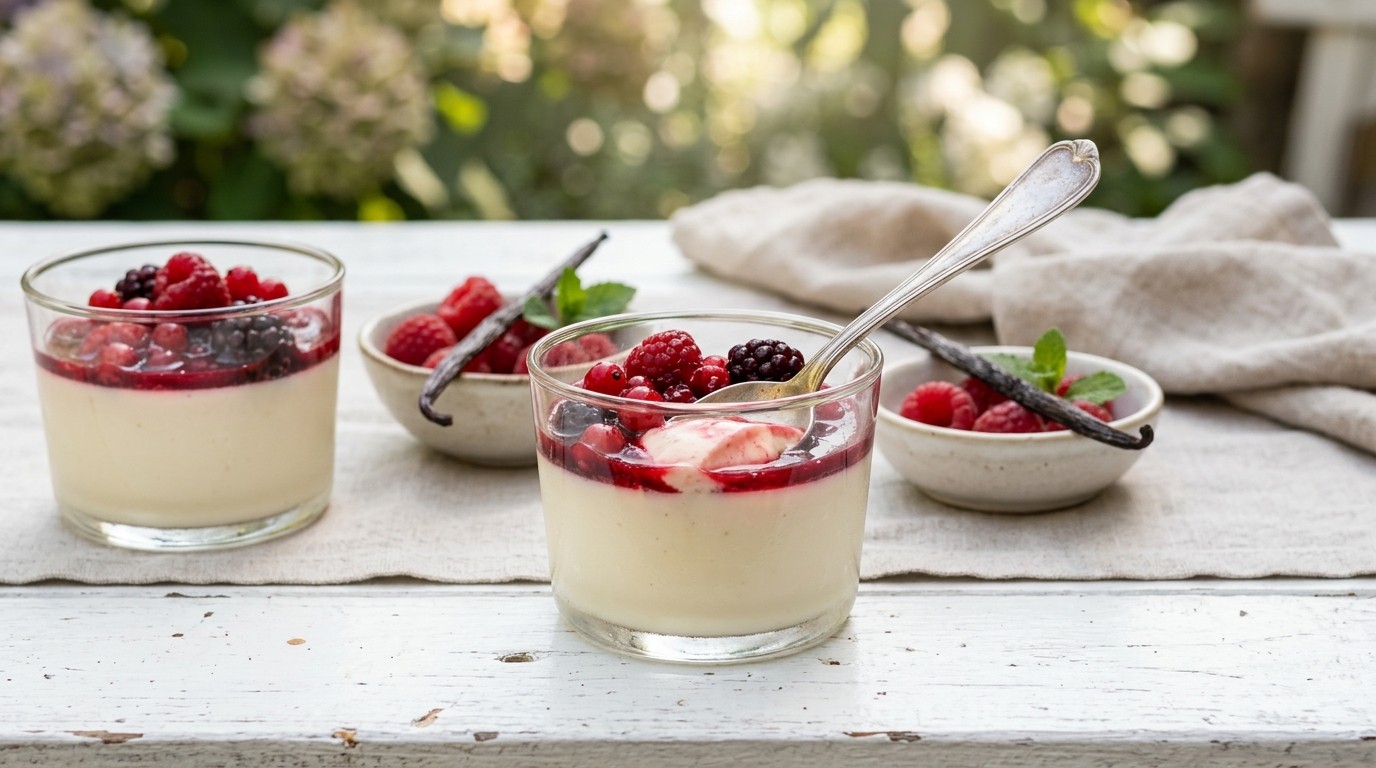 Panna Cotta met Rood Fruit