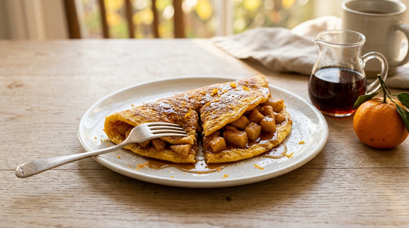 Pannenkoek met appelvulling