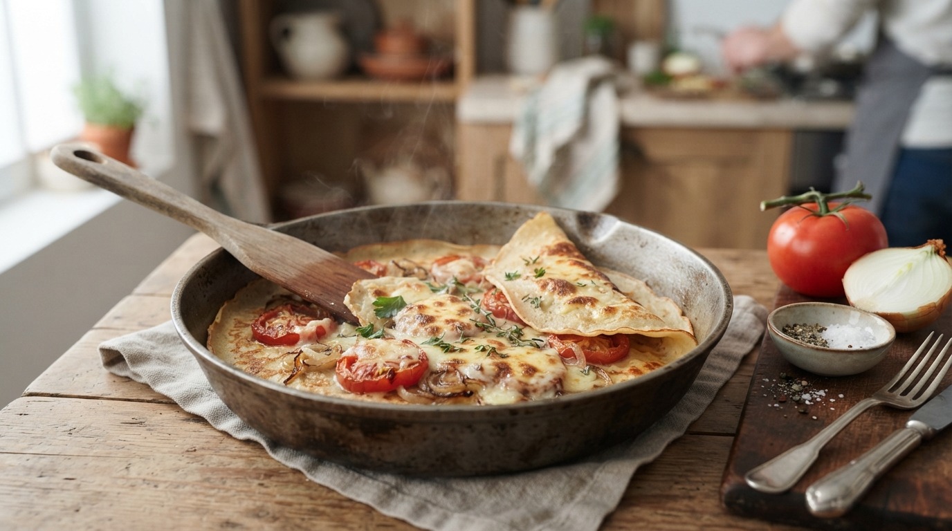 Pannenkoek met tomaat