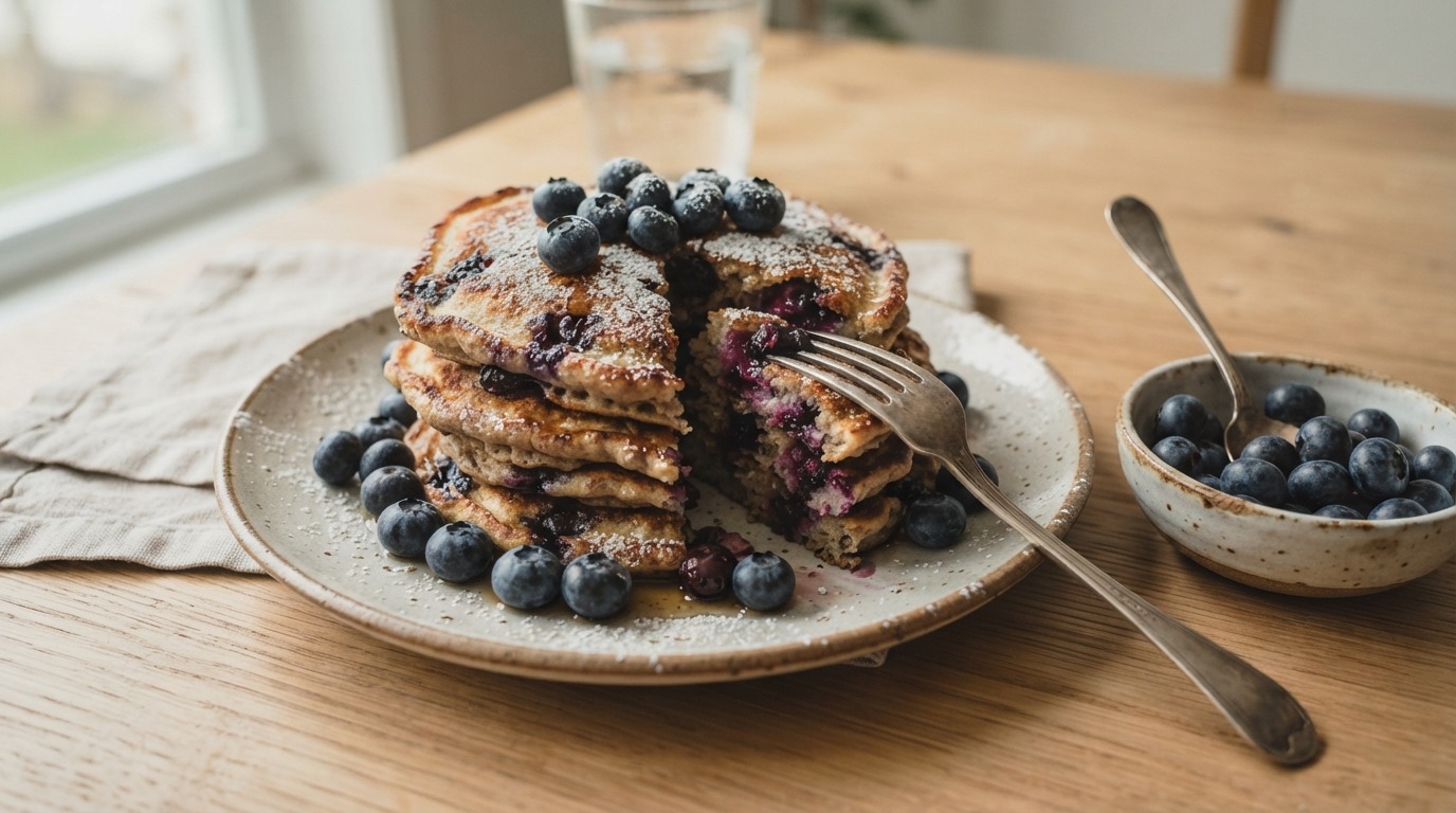 Pannenkoeken met bosbessen