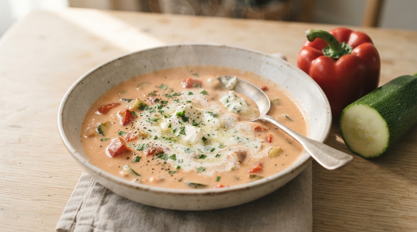 Paprikasoep met boursin cuisine light