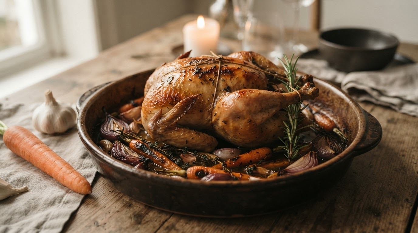 Parelhoen uit de oven
