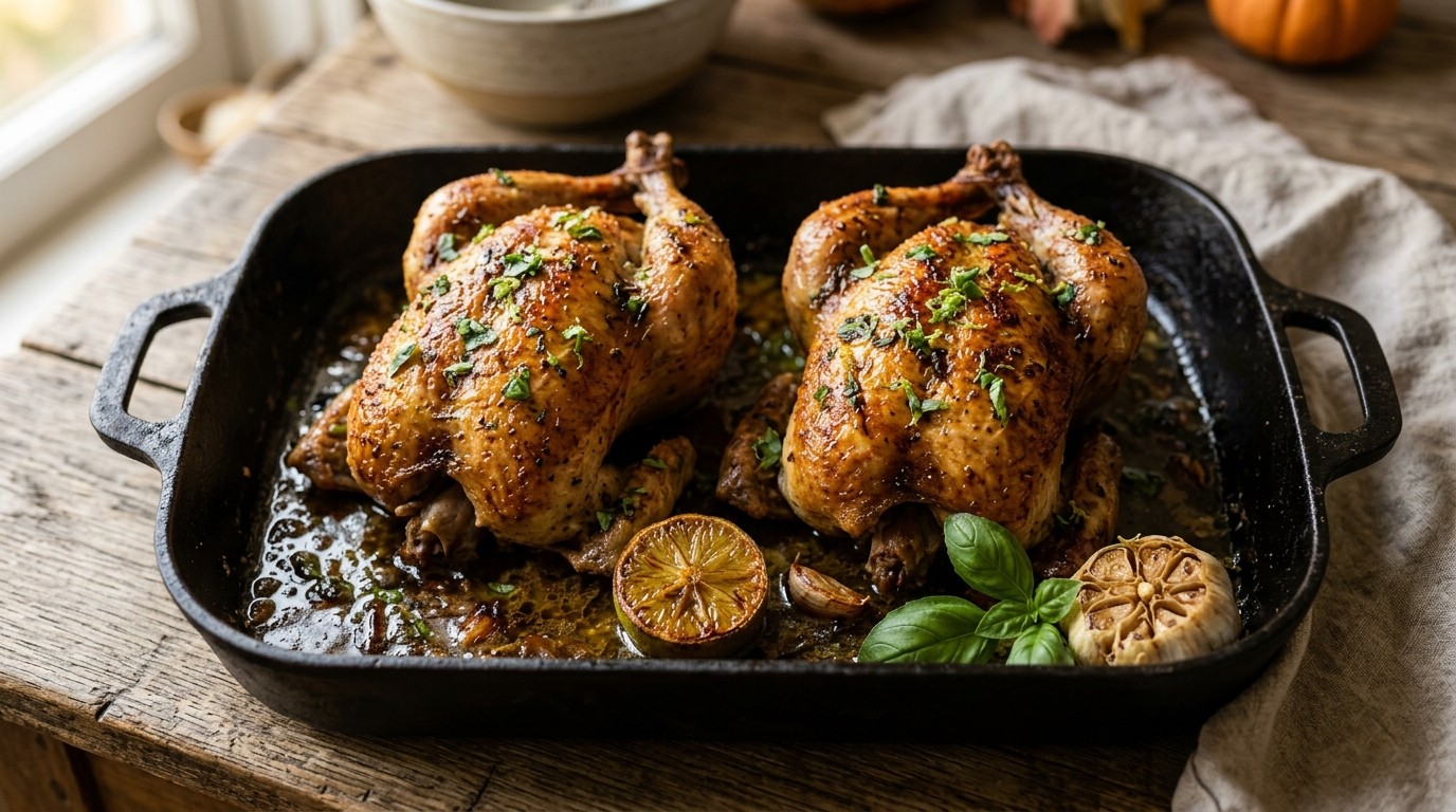 Parelhoen uit de oven