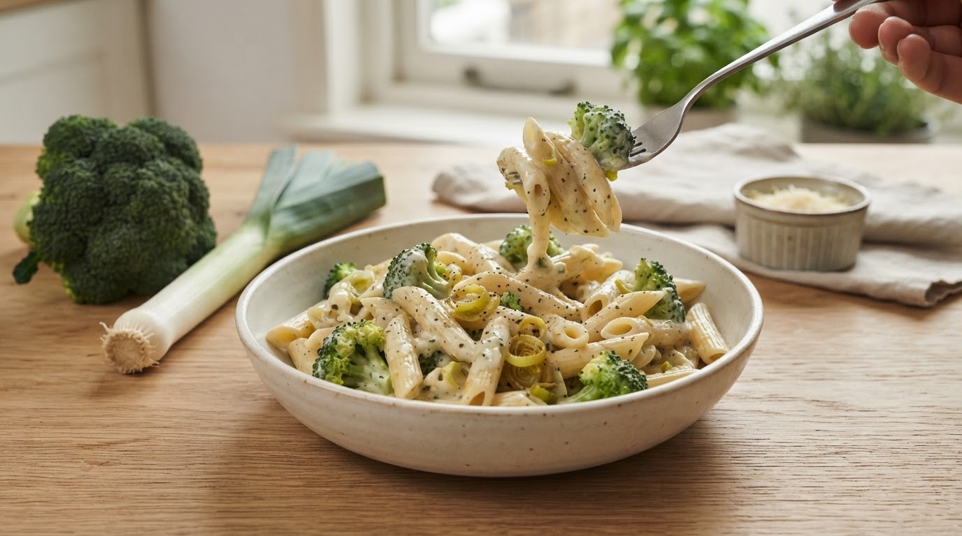 Pasta met broccoli en boursin