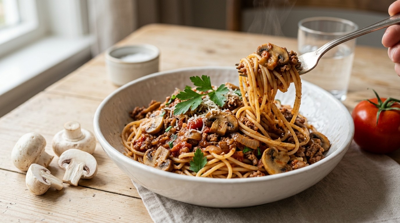 Pasta met Champignons