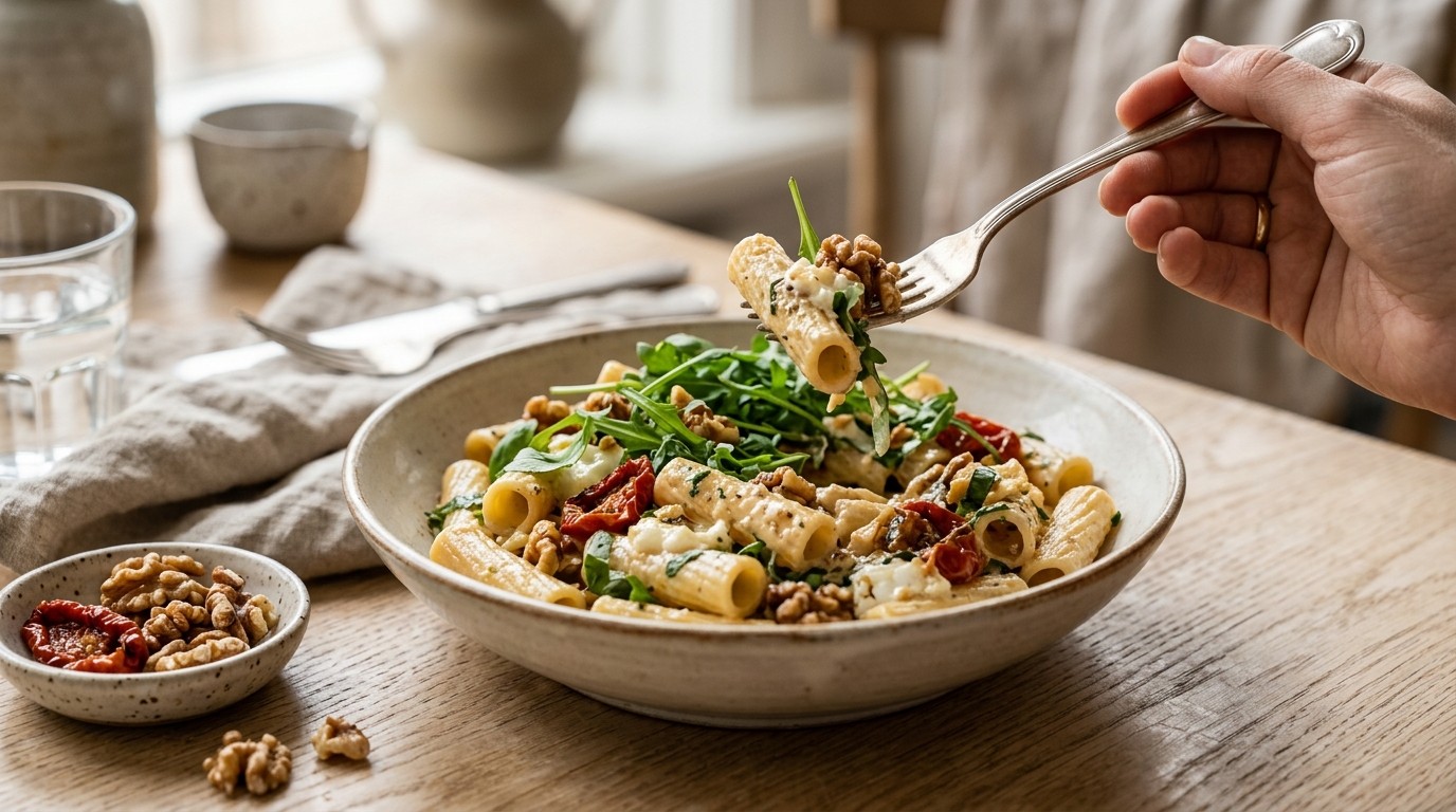 Pasta met geitenkaas