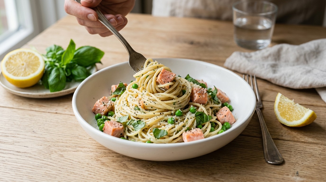 Pasta met Gerookte Zalm