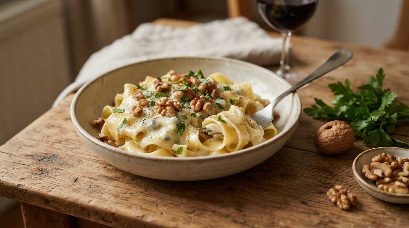 Pasta met gorgonzola