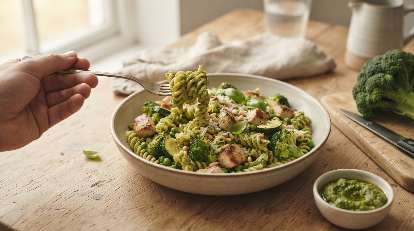 Pasta met pesto