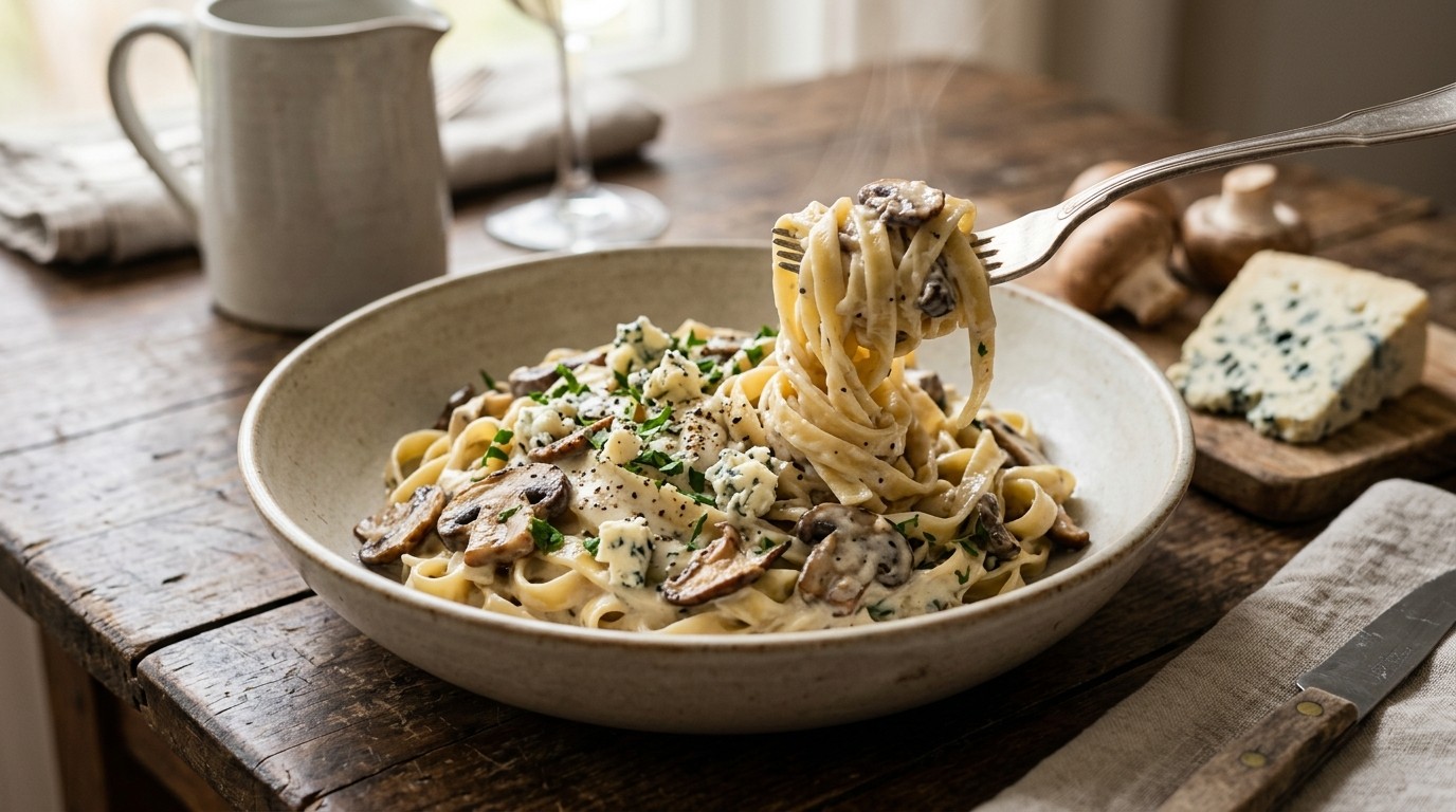 Pasta met roomsaus