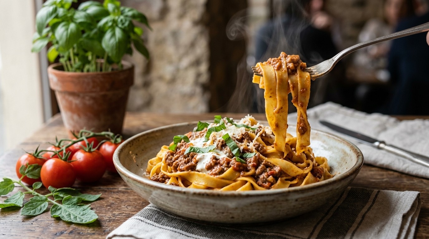 Pasta met Zelfgemaakte Bolognese Saus