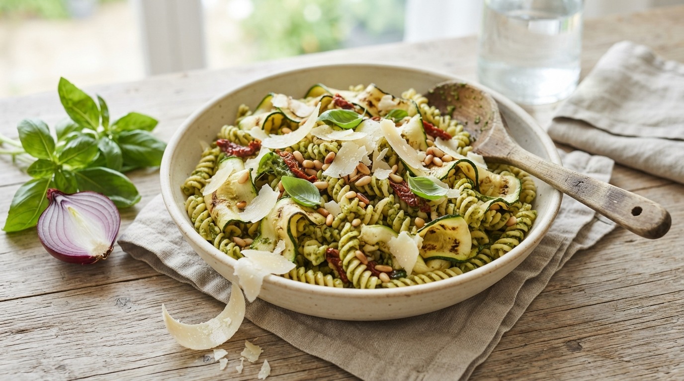 Pastasalade met courgette