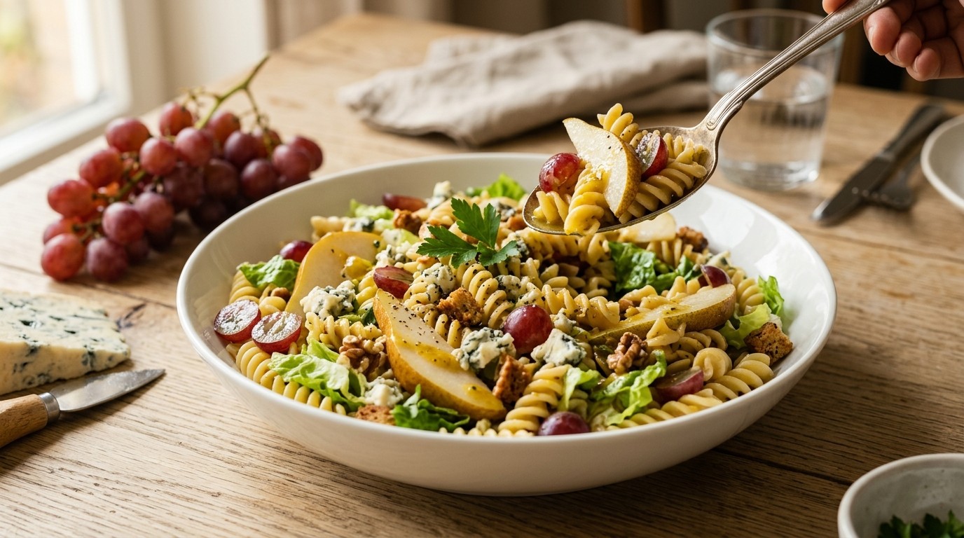 Pastasalade met Peer