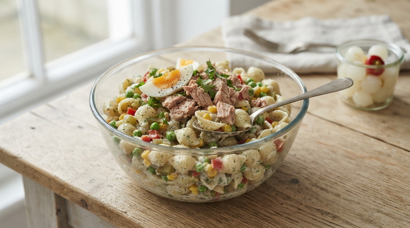 Pastasalade met tonijn
